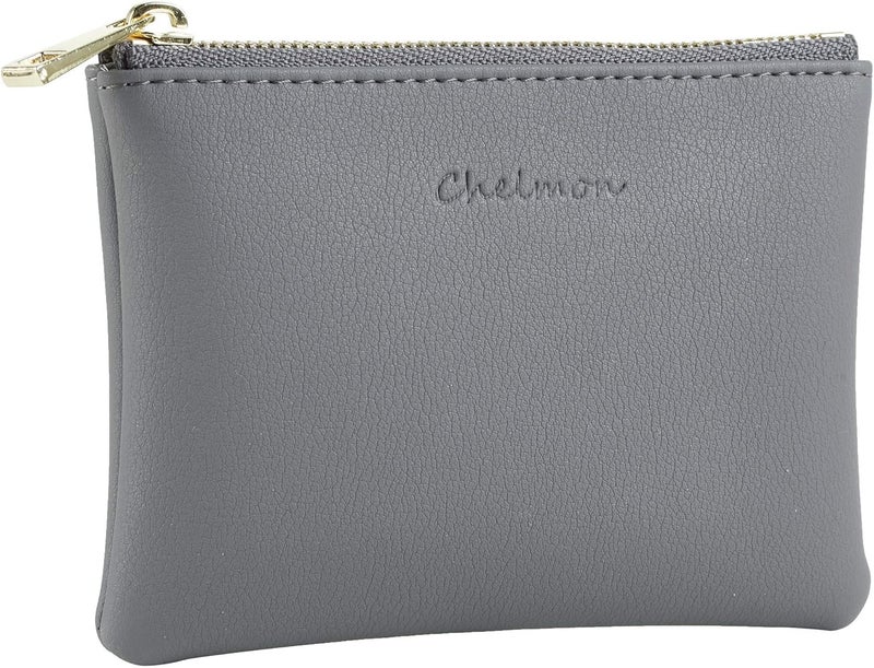 Chelmon Vegan Leather Coin Purse Pouch Change Purse With Zipper For Men Women - Image 5